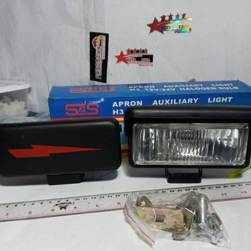 YH-19 FOGLAMP LAMPU TEMBAK SOROT KABUT CLEAR KOTAK HARGA PER 1SET H3 12/24V