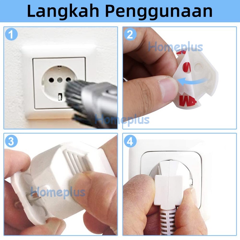 HomePlus Penutup Colokan Listrik Stop Kontak Listrik Bayi Anak Penutup Pelindung Soket Anti Listrik Pengaman Colokan Listrik Socket Cover