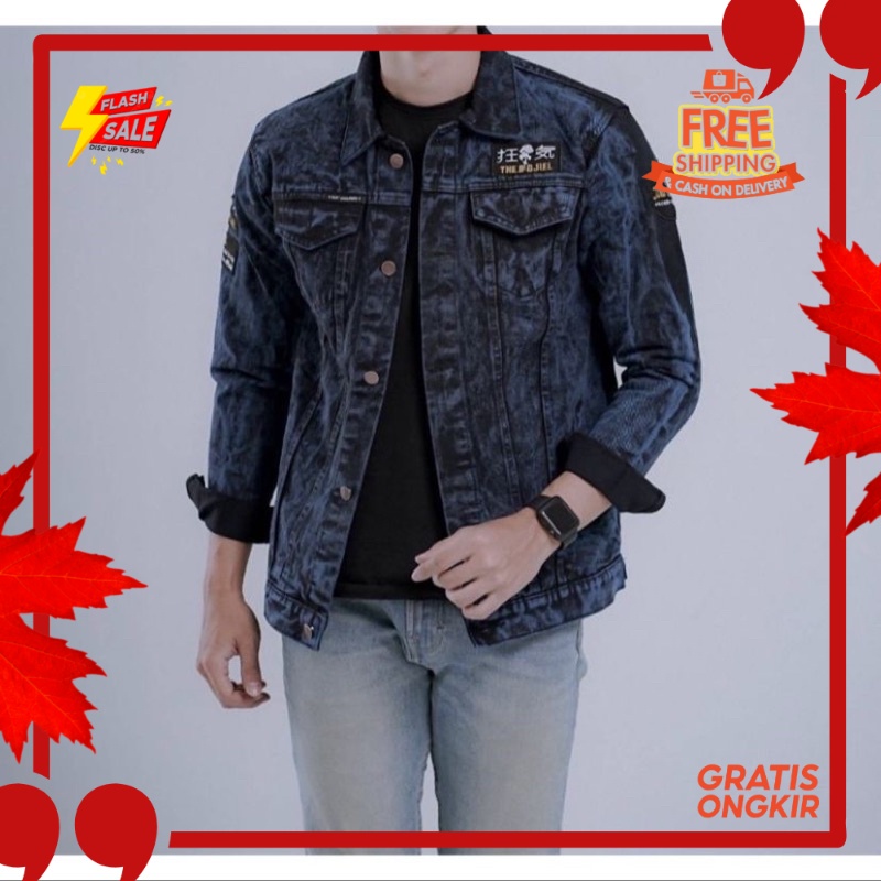 OUTFIT JKT48 TERBARU NEW ERA //JAKET JEANS TRUCKER DENIM BLUE DENIM JACKET BLACK DENIM JAKET JIN HIT