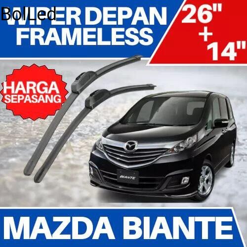 wiper frameless banana full karet mazda biante BolLed