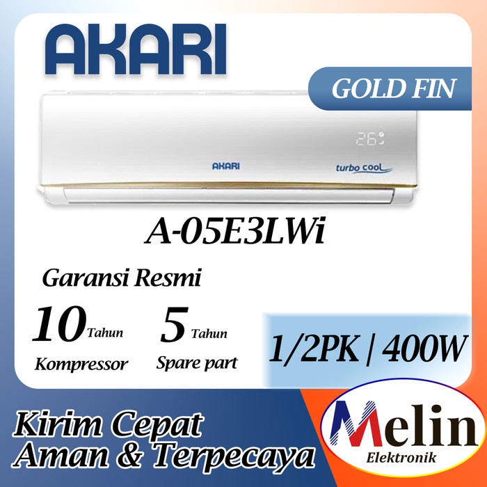 AC AKARI 1/2 PK 05E3LWI Gold Fin Low Watt Turbo Cool UNIT ONLY