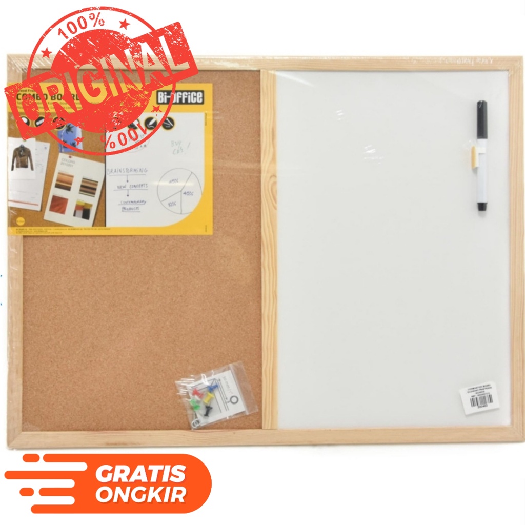 

Bi-silque Papan Kombinasi Cork Board 90x60 Cm