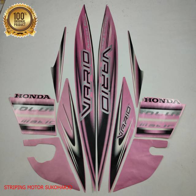 (ORI) striping honda vario 110 karbu 2008 pink kualitas original