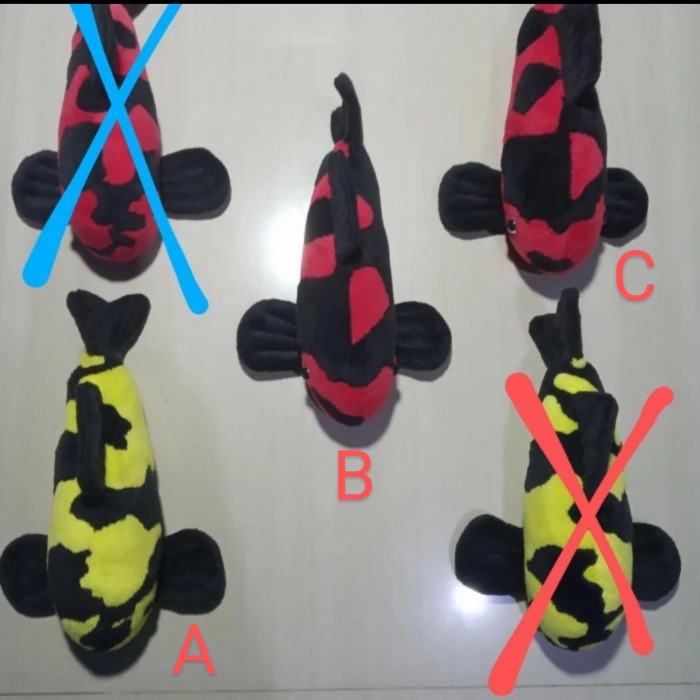 GEMESH boneka ikan koi/hiasan mobil/boneka kaca mobil