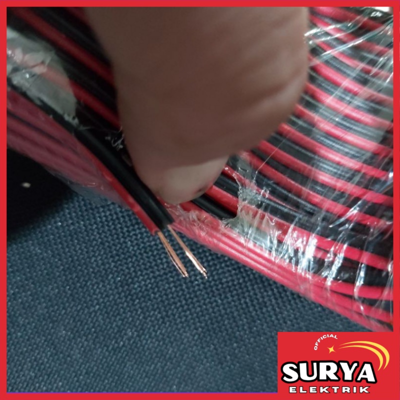 Kabel Audio Video Serabut Twin Flat TUKUIKI 2 kabel 1 Rol / 90 meter