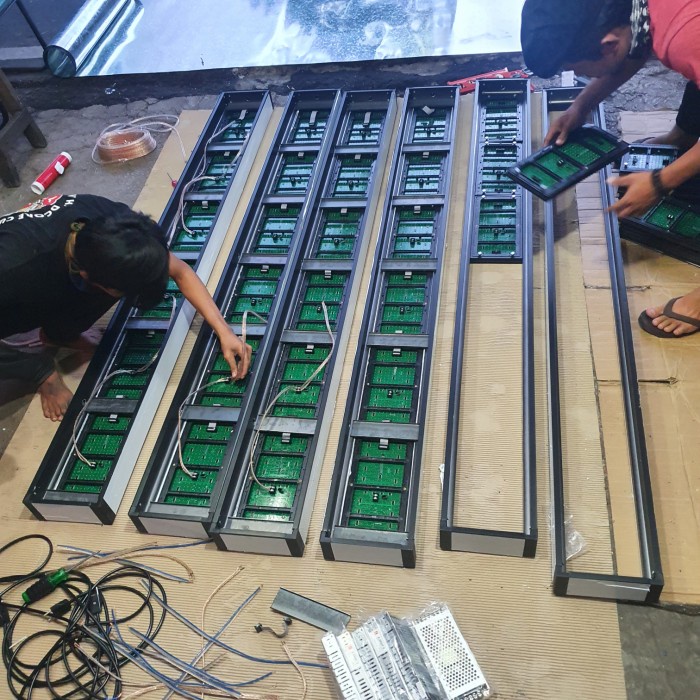 RANGKA FRAME LED RUNNING TEXT INDOOR 16X288CM