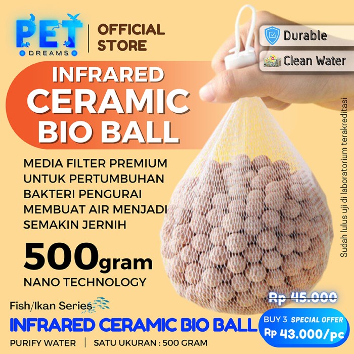 CERAMIC BIO BALL / MEDIA FILTER AQUASCPAE BIO BALL / HOLLOW BALL