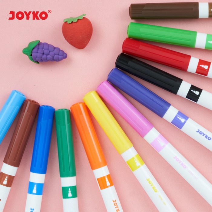 

Joyko Color Whiteboard Marker WMC - 63 12 Warna / Spidol Papan Tulis