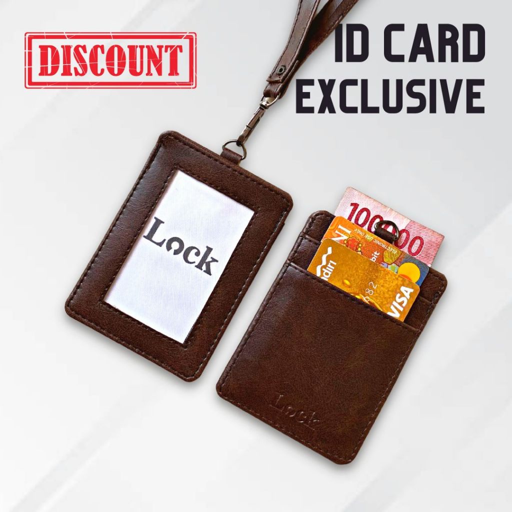 

Name Tag ID Card Holder Lanyard Tali Kulit Sintetis SWS26