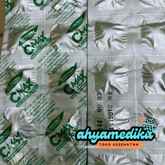 (BISA COD)- cmax 300 PER  strip -ORIGINAL