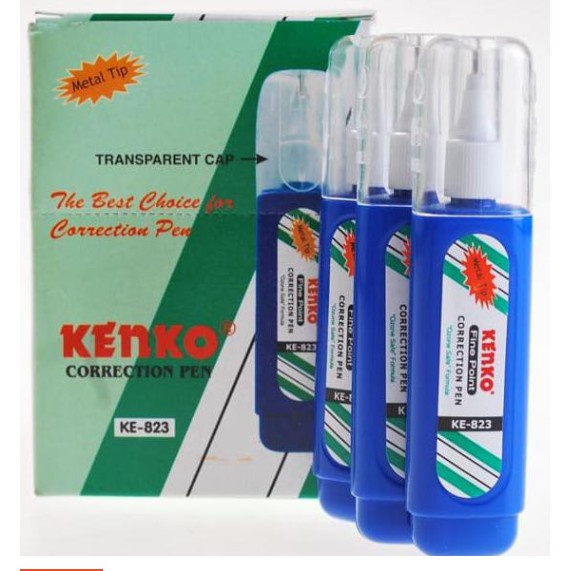 

Tip Ex Cair Kenko Liquid Correction Pen Ujung Metal Besi Biru Penghapus Pena Tinta ( TE 0070 )