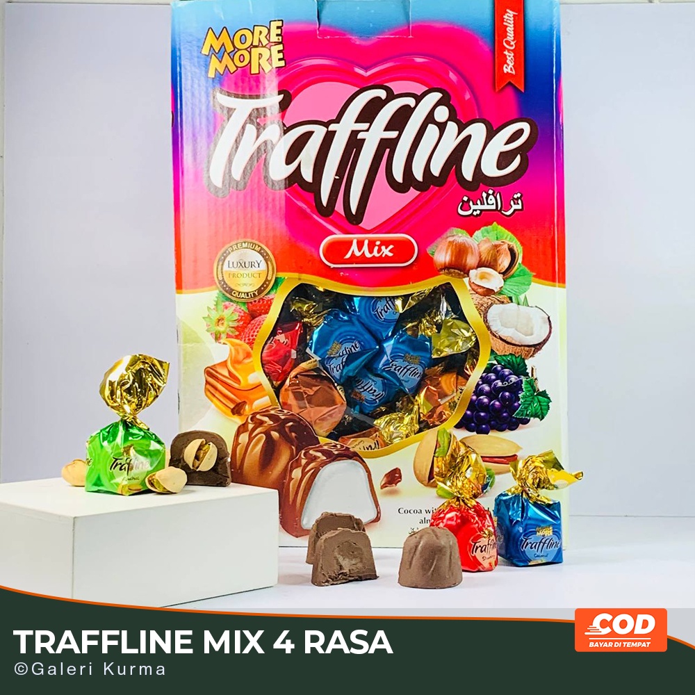 

COKLAT ARAB TRAFFLINE MIX 4 RASA OLEH OLEH HAJI UMROH 1kg/2kg