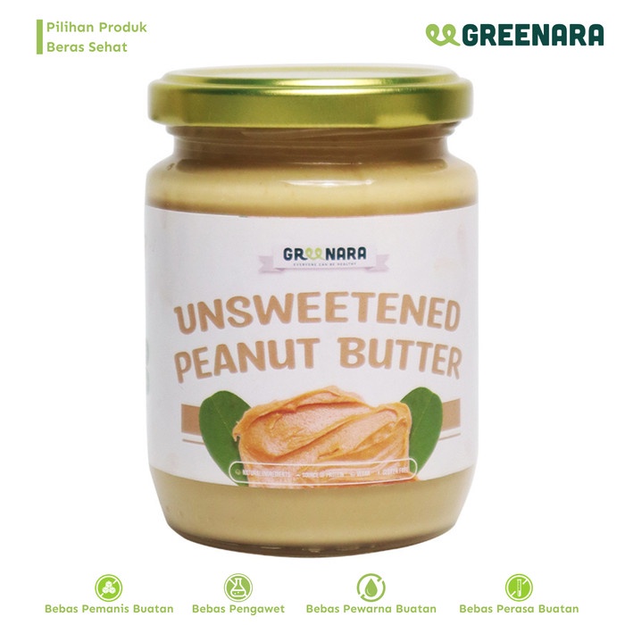 

[KUALITAS TERBAIK] Unsweetened Peanut Butter 230gr / Selai Kacang Termuarah