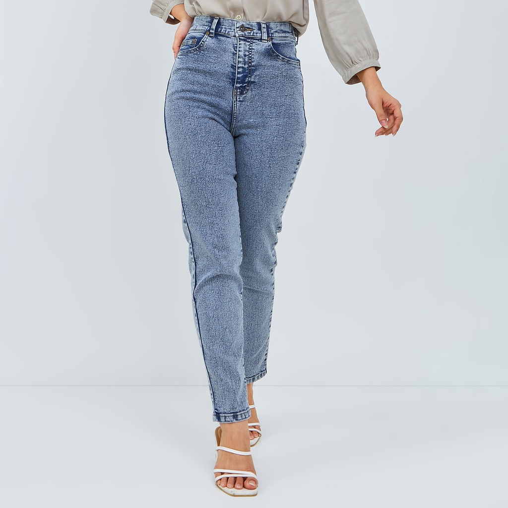 Geela Official - Ice Wash Arcane Regular Jeans 31120 (G.31120) - Jeans Wanita