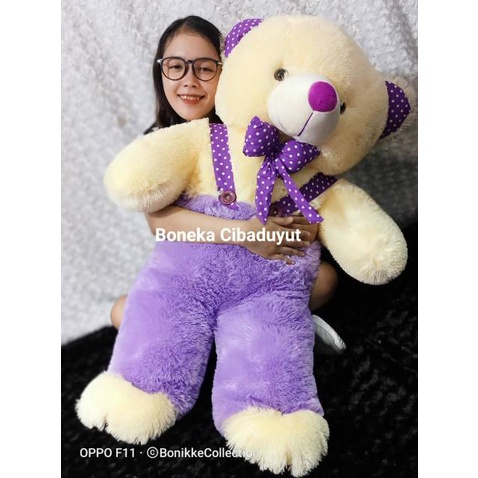 Boneka Beruang Teddy bear jojon UNGU 1 meter Jumbo bagus boneka jumbo boneka besar boneka beruang be