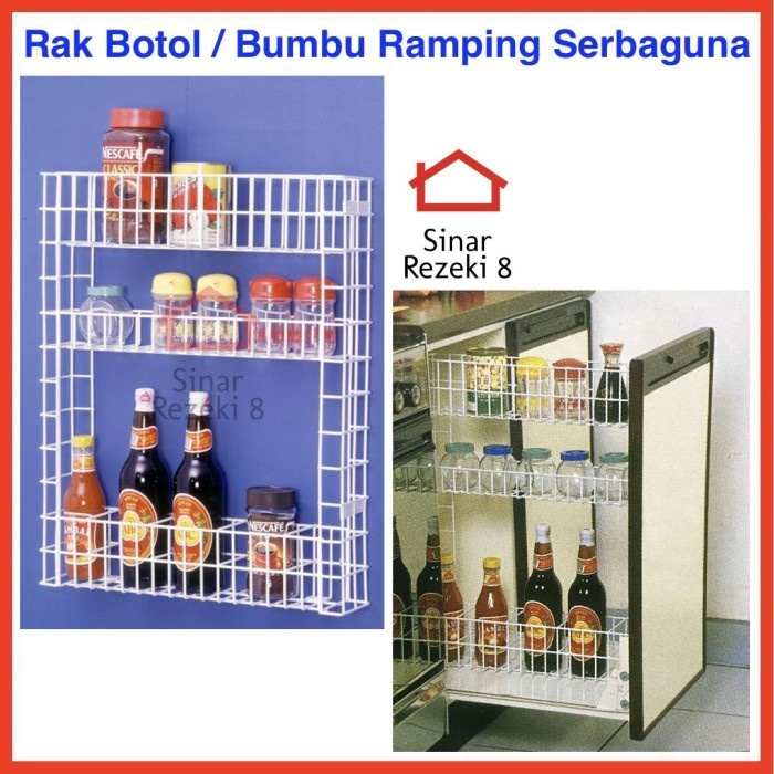 

Rak Botol Tarik 3 Susun Modelline B15E / Dapur Bumbu Saos Kitchen Set