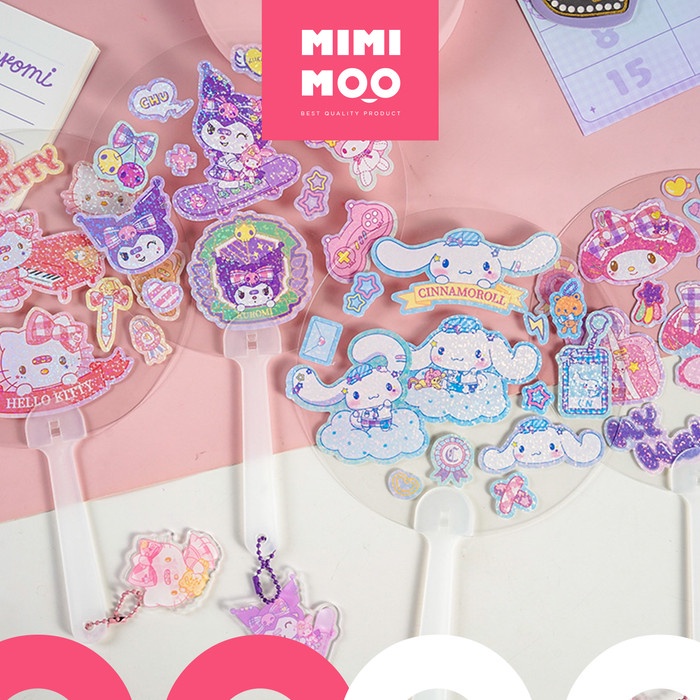 

DIY Kipas Mini Cute Fan Sticker Cinnamoroll Kuromi My Melody - Kuromi