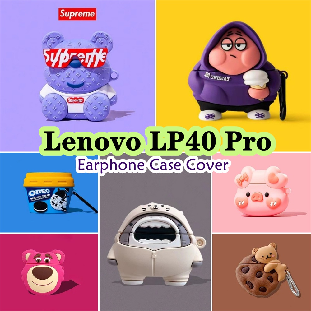 Umstore Untuk Lenovo LP40 Pro Case Kartun Minnie Soft Silicone Earphone Case Cover NO.1