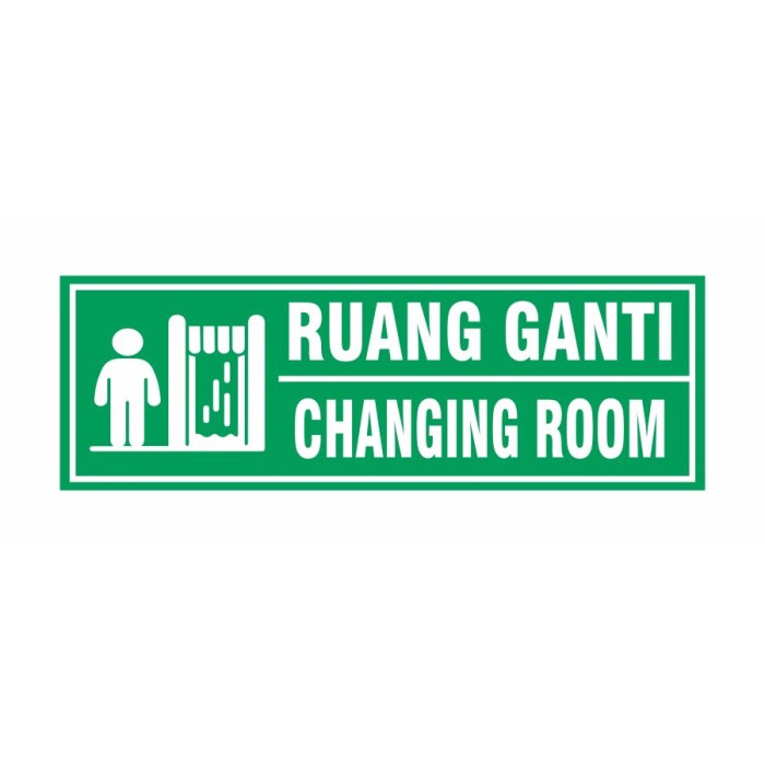 

SIGN STIKER RUANG GANTI/CHANGING ROOM Uk. 30x10 cm RAMBU K3