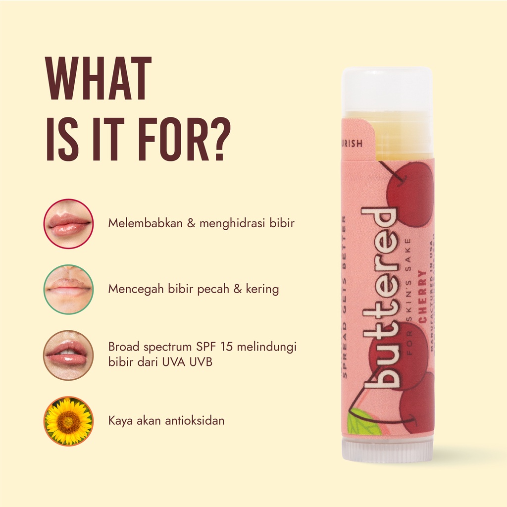 Buttered Premium Lip Balm SPF 15 - Iced Pear