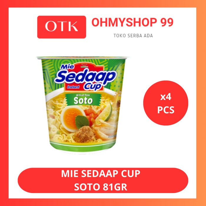 

Mie Sedaap Cup Kuah Soto 4x81gr