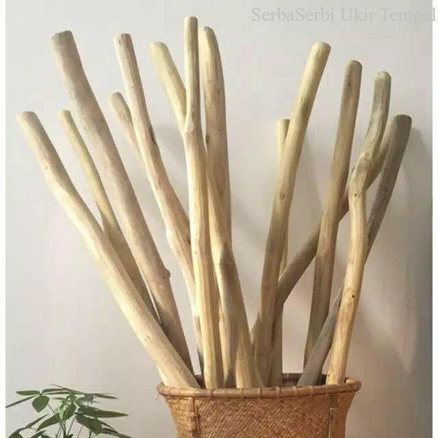 Ranting kayu Macrame / Ranting kayu jati untuk kerajinan - 30cm Termurah