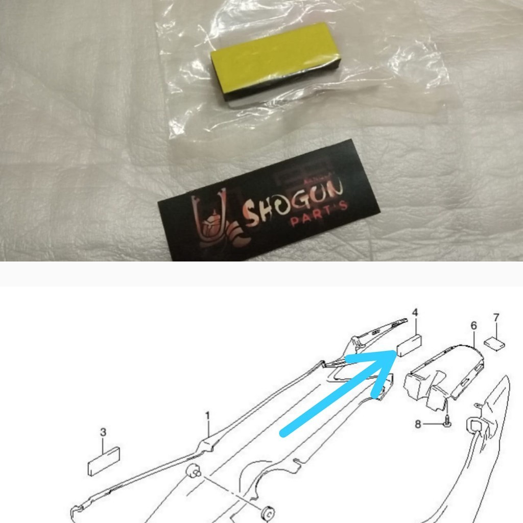 Cushion Frame Belakang Shogun 125 FD Busa Body Belakang Shogun 125 FD