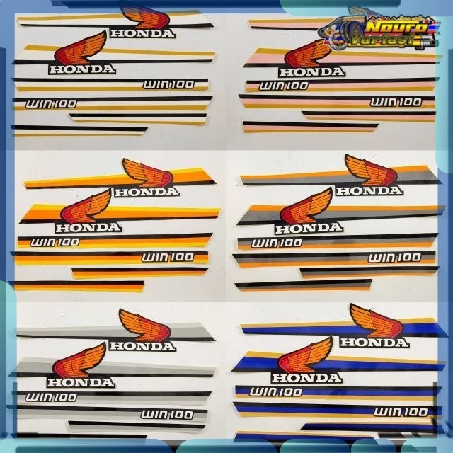 Stiker striping honda win 100 stiker  standar bagus