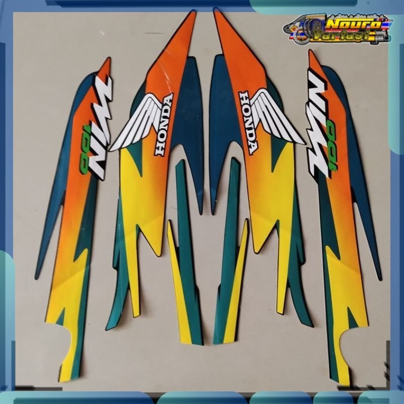 Stiker striping honda win 100 stiker motor  standar bagus