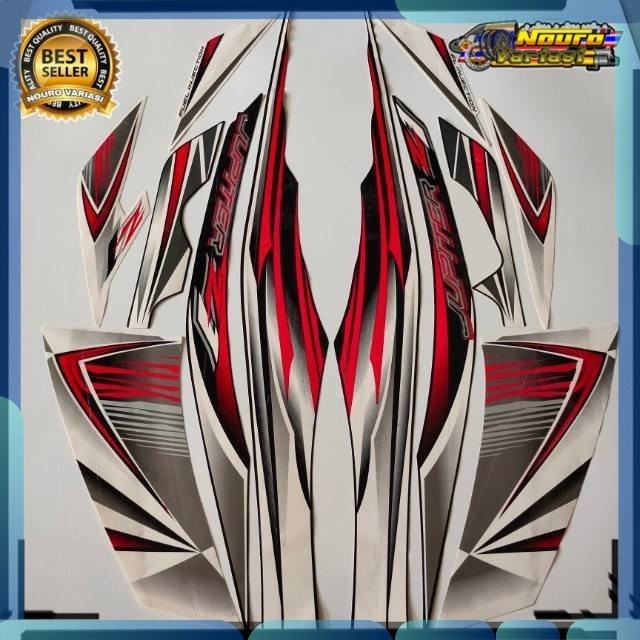 Stiker striping yamaha jupiter z1 115 2012 hitam putih  motor bagus