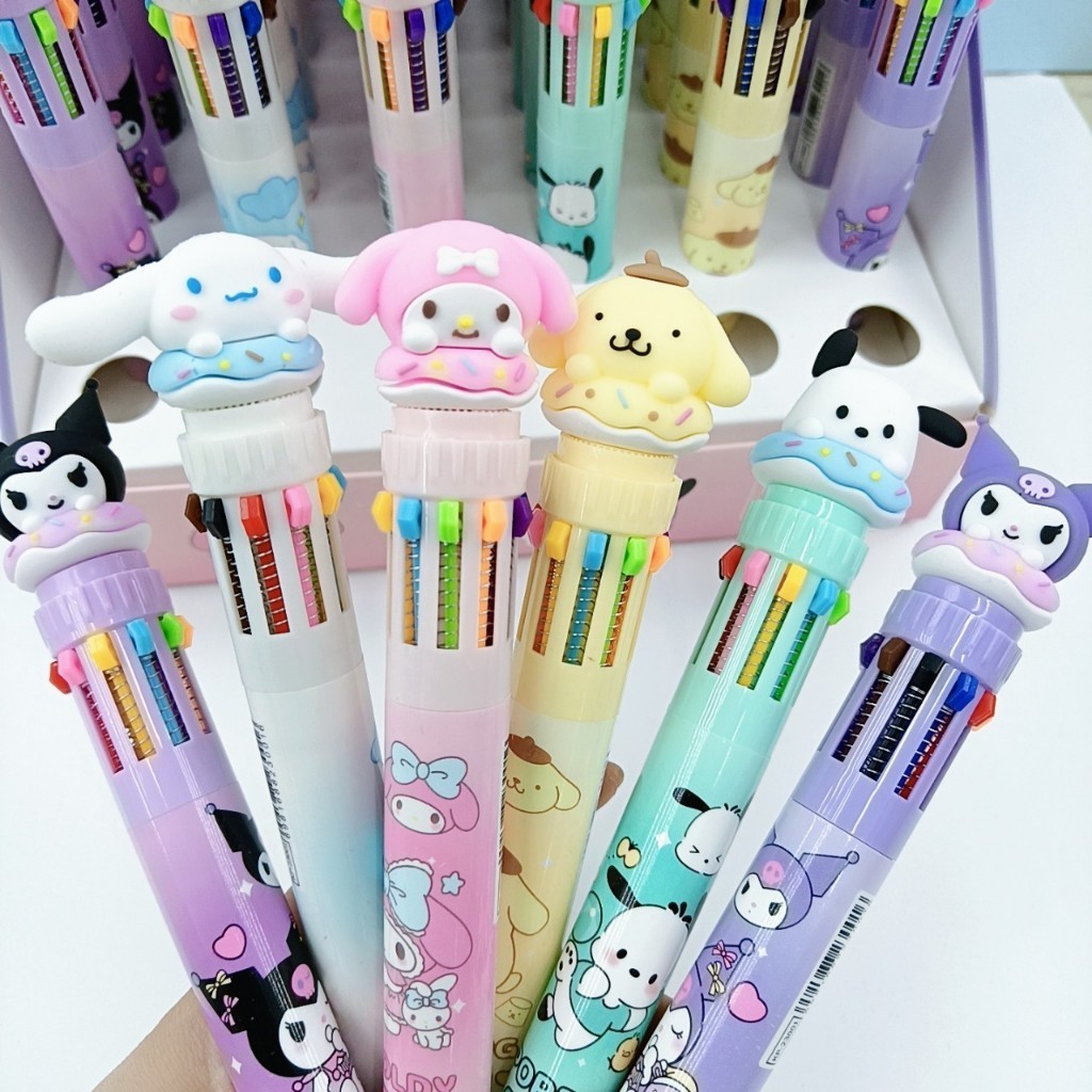 

BOBOMART 1 PCS PULPEN 10 WARNA WARNI LUCU CUTE PULPEN KARAKTER BONEKA KARET MURAH PULPEN CETEK 10 WARNA