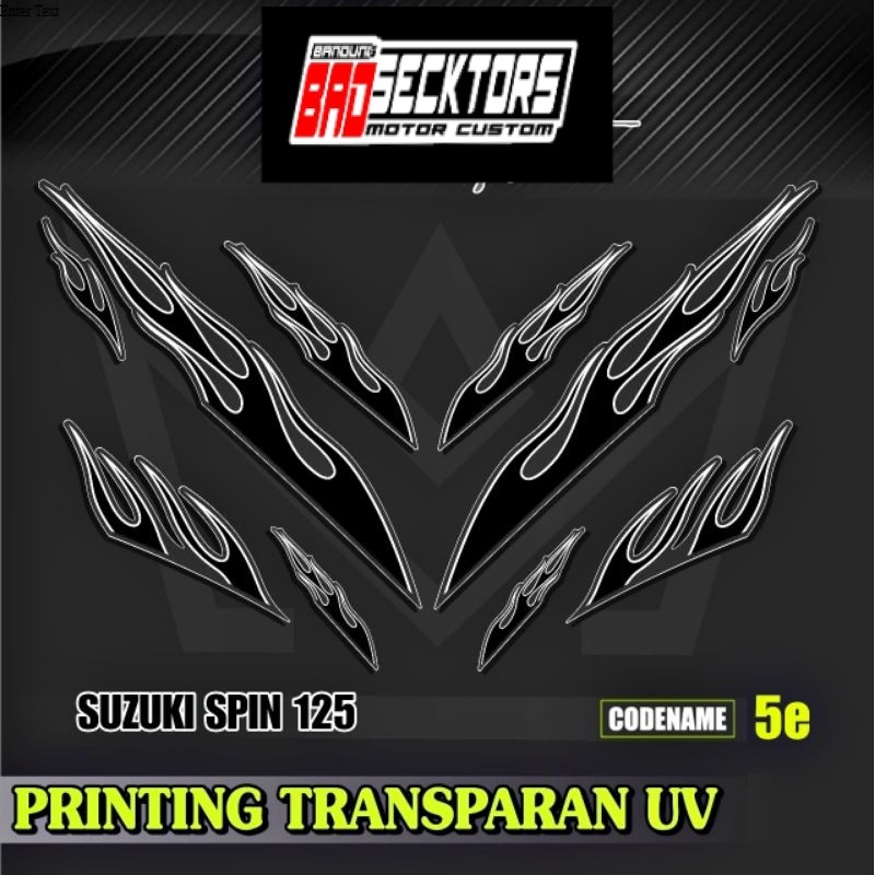 Decal Sticker Striping Variasi Transparan Uv Suzuki SPIN Api SPIN 125 R SPIN 125 NR Suzuki Step 125 