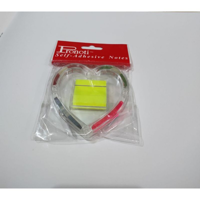 

PRONTO STICK NOTE PLASTIK DENGAN DISPENSER BENTUK HATI
