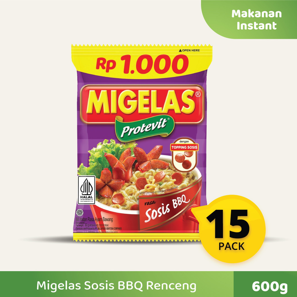 

Migelas Sosis BBQ Renceng 15 Sachet