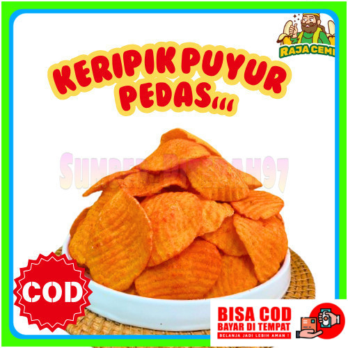 

Keripik Puyur Kerupuk PUYUR Rasa Pedas Gurih Manis 1kg
