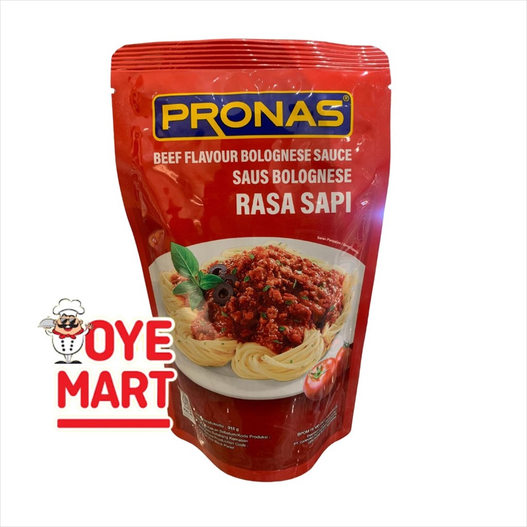 

PRONAS SAUS SPAGHETI BOLOGNAIS 350GR / SAUCE SPAGHETTI BOLOGNESE