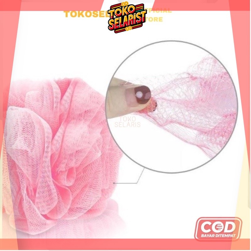 COD MAKASSAR SPONS MANDI SHOWER PUFF Bath Sponge Jaring Sikat Badan Spon Busa Sabun Mekar Soap Bubbl
