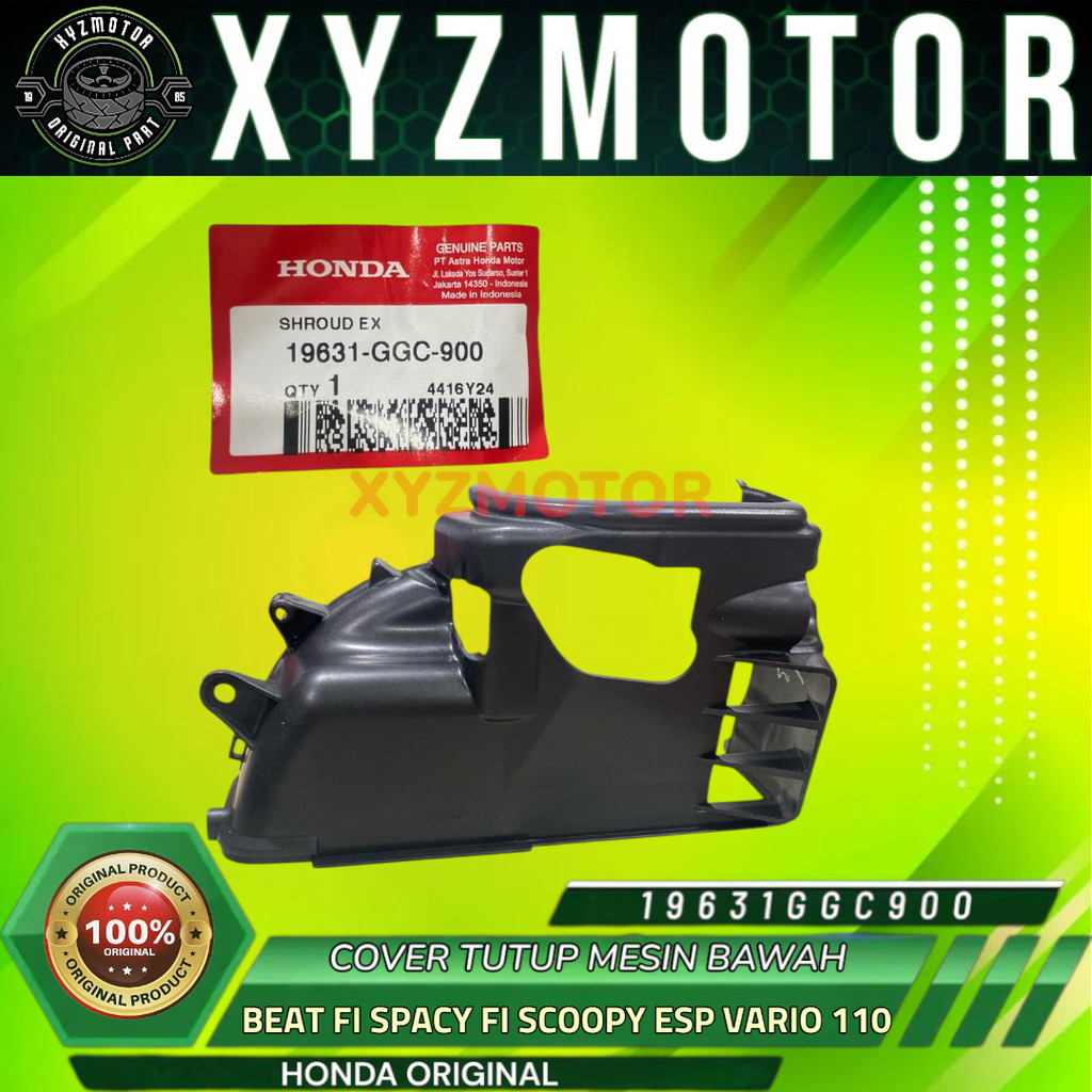 COVER TUTUP MESIN BAWAH MOTOR BEAT FI SPACY FI SCOOPY ESP VARIO 110 HONDA 19631-GGC-900 ORIGINAL