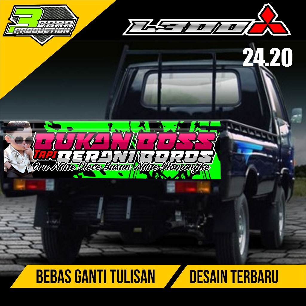 (Cod) Stiker Decal Pintu Belakang L300 Stiker Pintu Bak Belakang L 300 Kode 24.20