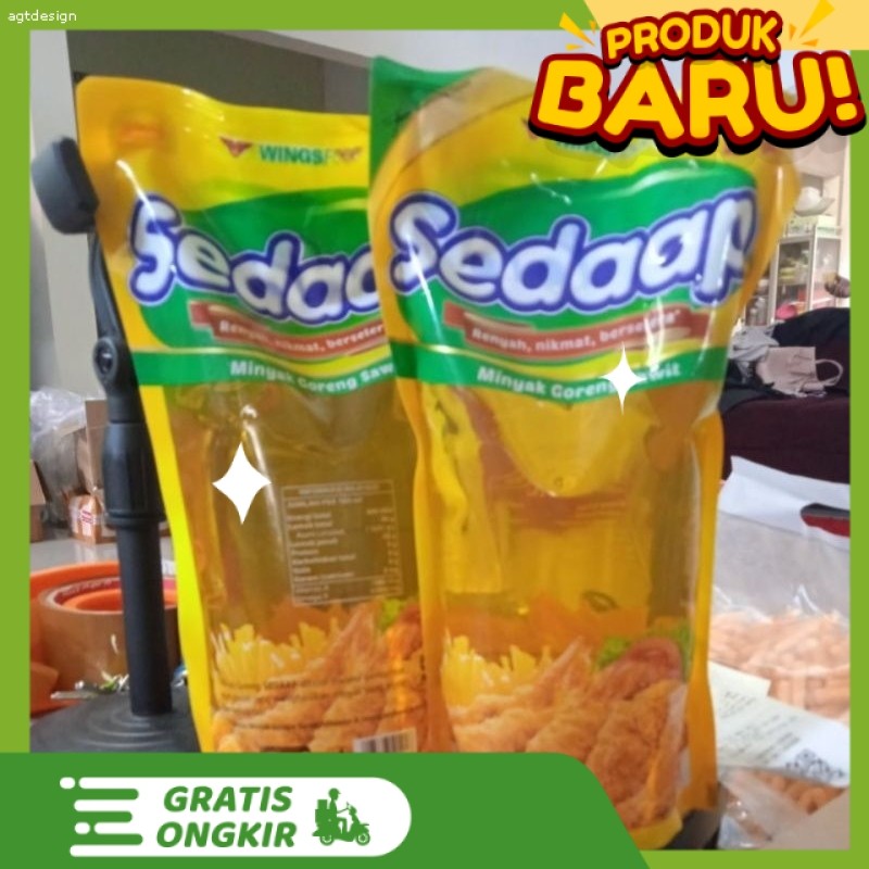 

PAKET MURAH 2 PCS Minyak Goreng Sedap Pouch 1L