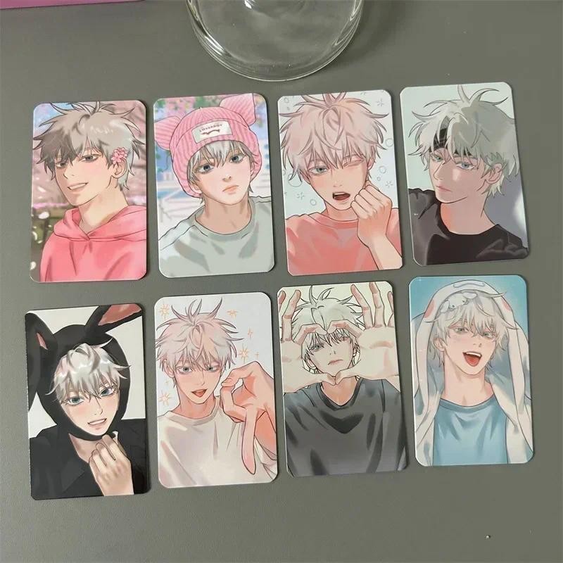 Gojo Satoru 3 Inches Card Bookmark JJK Anime Goods Cards Collection Peripheral Book Clip Pagination 