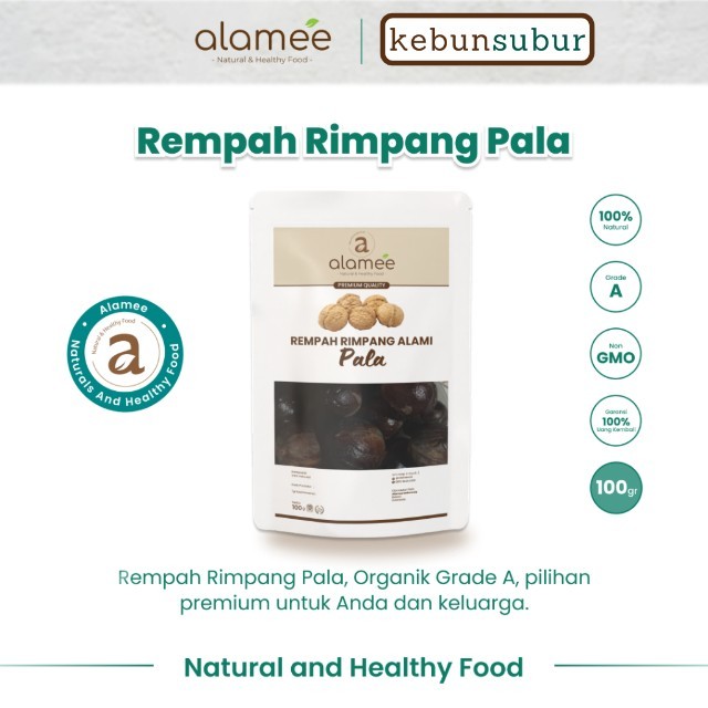 

ALAMEE Rempah Pala Biji Utuh Kering Nutmeg Whole Rimpang Organik Alami Spice 100gr Kebunsubur Kebunsubur