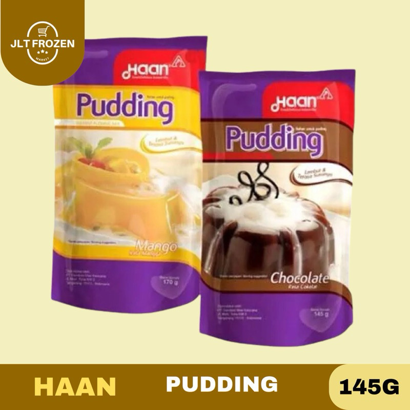 

Haan Pudding Mix / Bubuk Puding Instan Coklat / Mangga Pouch 145g