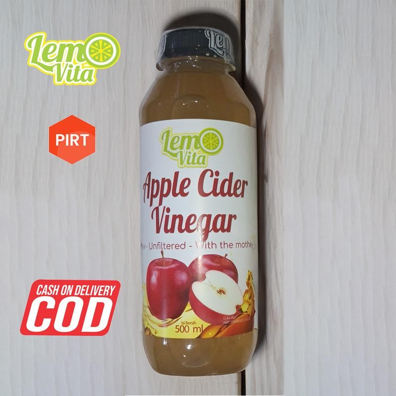 

Lemovita Cuka Apel 500ml Organik Bebas gula Rendah lemak Alami