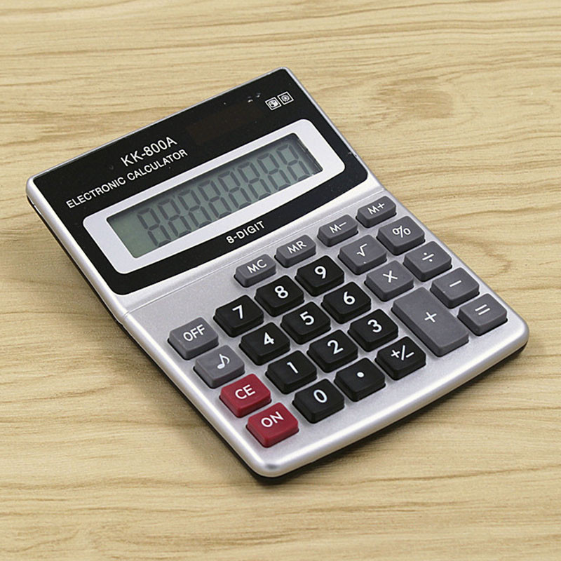 

Manufacturer Wholesale Calculator KK-800A Metal Desktop large font wide Calculator 8 A Business Computer Office Supplies with