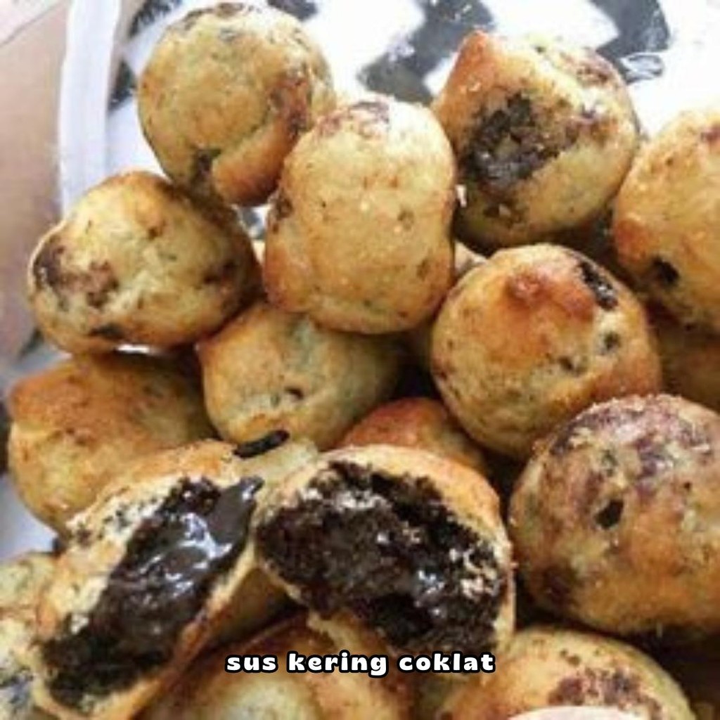 

SALE - TERMURAH! kue soes kering isi coklat sus kering coklat kue sus kering sus coklat kering