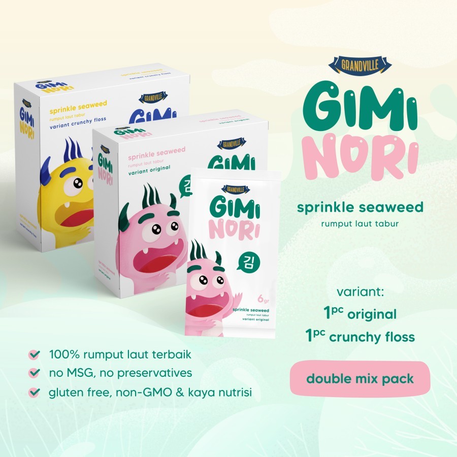 

Grandville Gimi Nori Rumput Laut Tabur Double Pack Mix