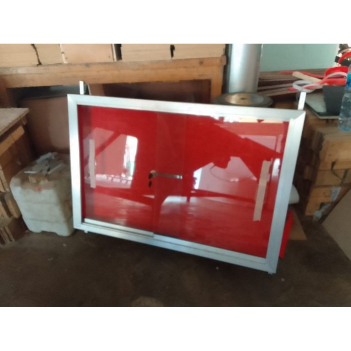 

Mading kaca pengumuman tembok , bisa pilih ukuran dan custom - 90x120, Hijau