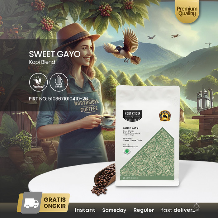 

[PROMO] Northsider Kopi arabika robusta Sweet Gayo Espresso blend Coffee - 200g, Biji Kopi