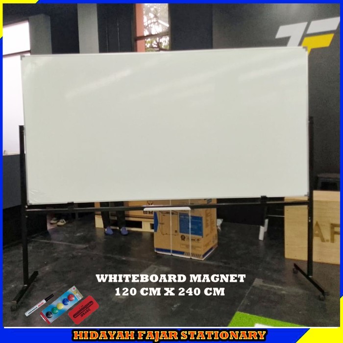

papan tulis standing - whiteboard magnet 120 x 240 - NON MAGNET